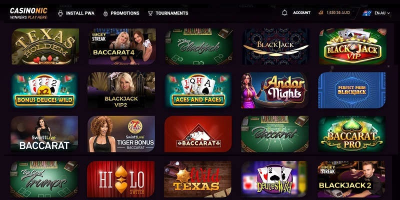 The Different Types of Casinonic Casino Australia